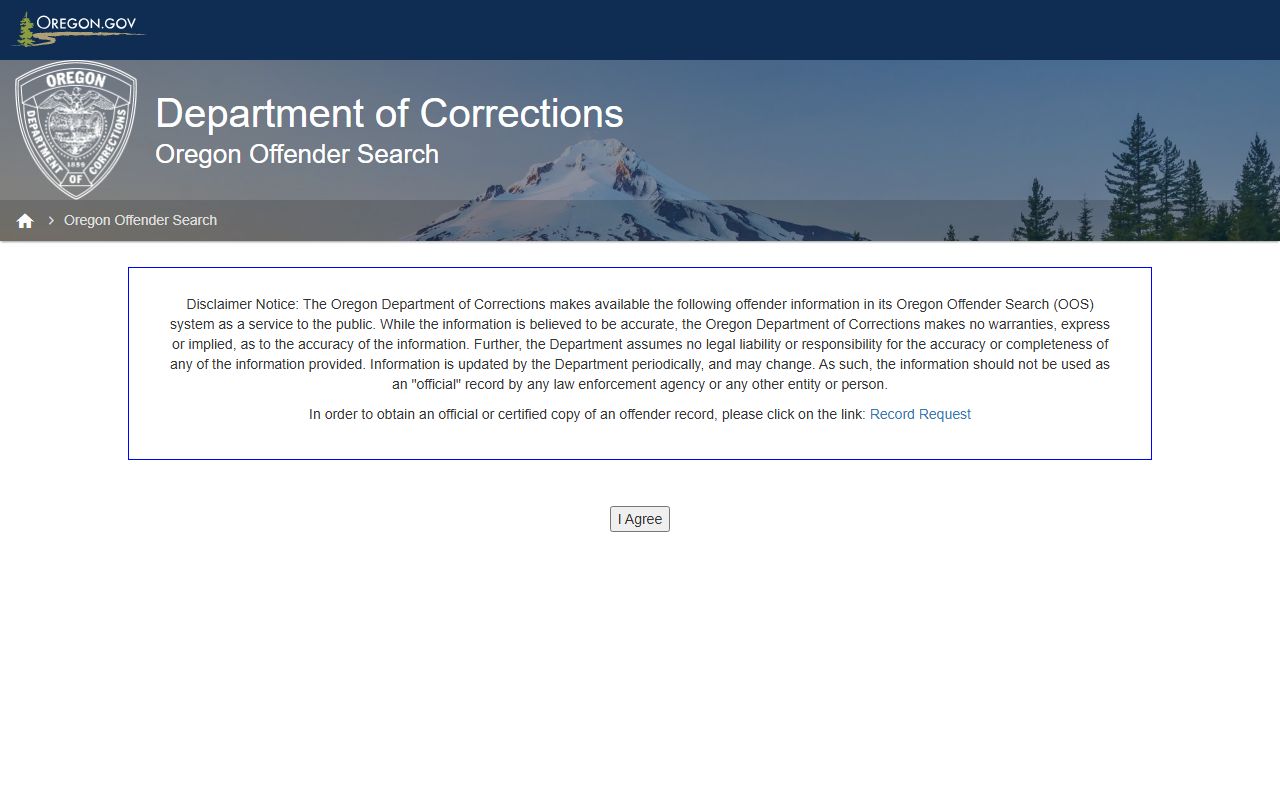Grant County inmate search Oregon Offender Search source
